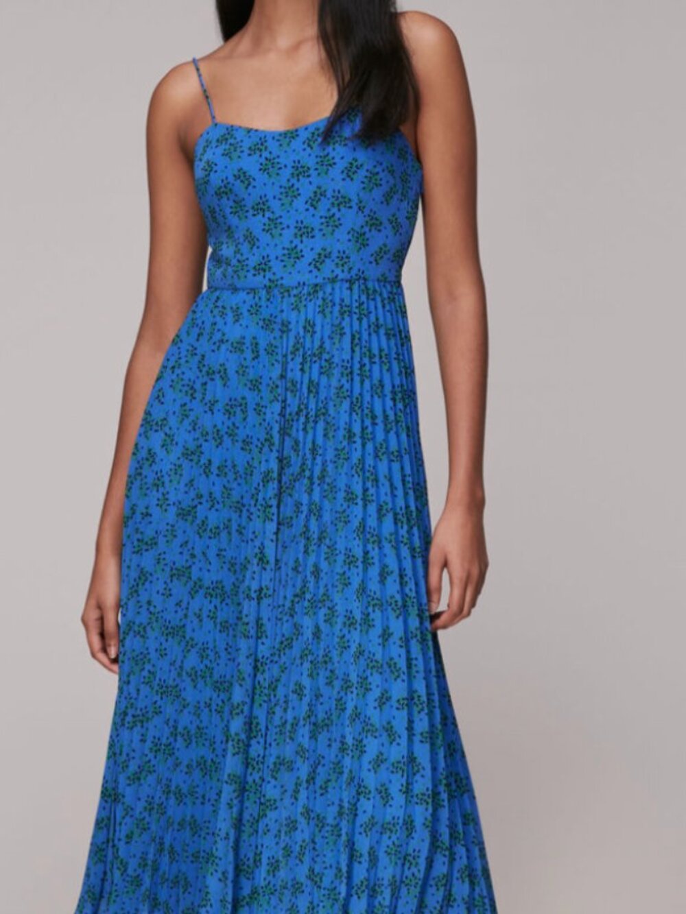 Whistles Kinetic Strappy Pleated Dress sz 6